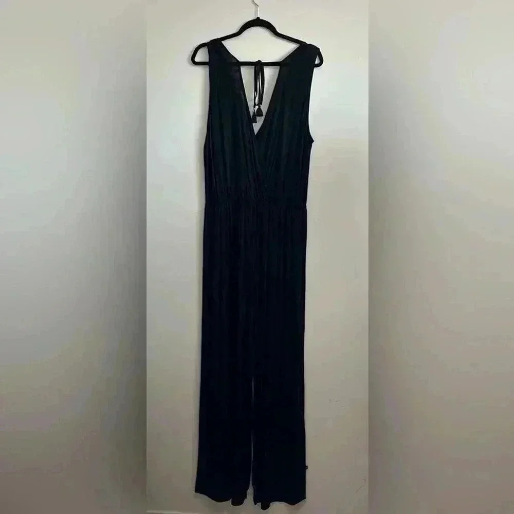 BNWT La Vie en Rose aqua crossover jumpsuit size L in Black - Picture 6 of 7